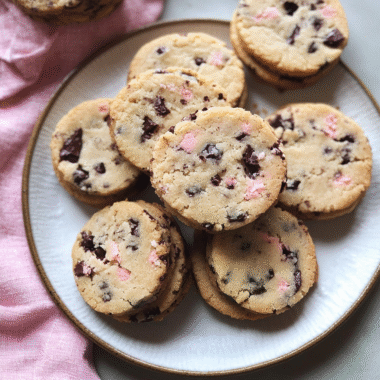 Ruby Chocolate Shortbread Cookies