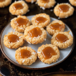Salted Caramel Coconut Thumbprint Cookies