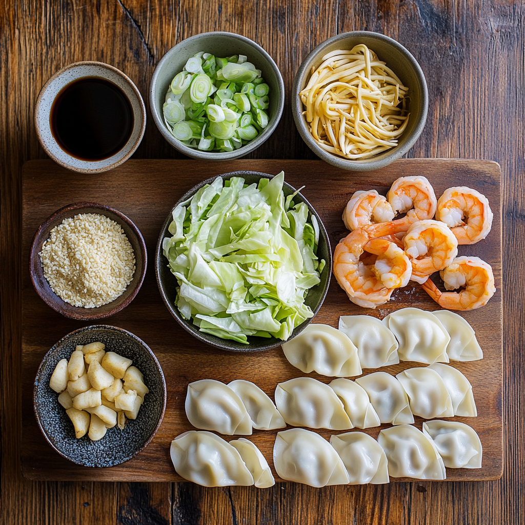 Shrimp Gyoza ingredients