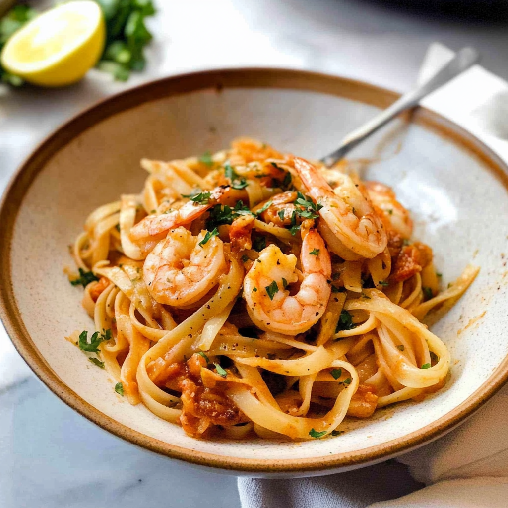 Spicy Chilli Prawn Pasta (Shrimp)