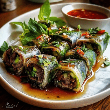 Thai Basil Beef Rolls