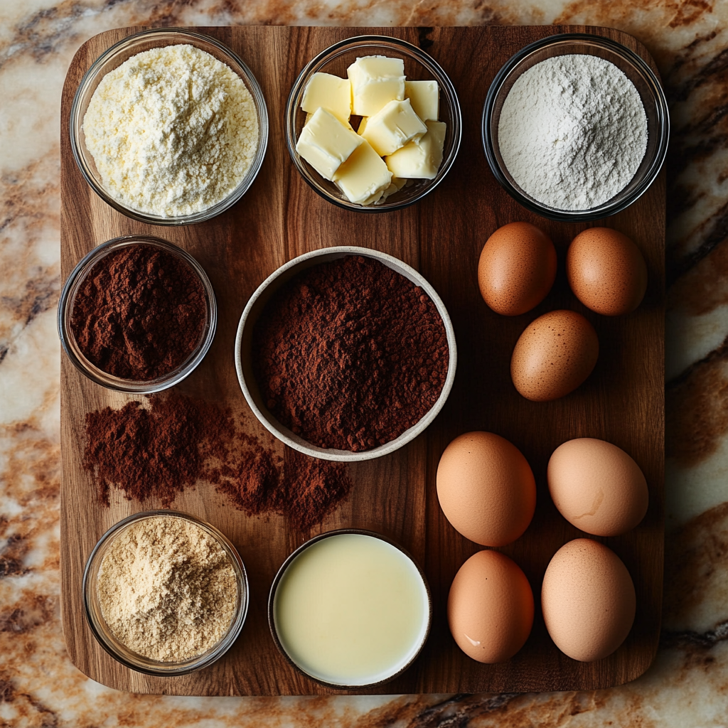 Tiramisu Brownies ingredients