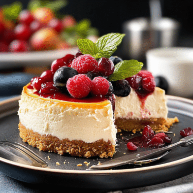 Christmas Chai-Spiced White Chocolate Cheesecake
