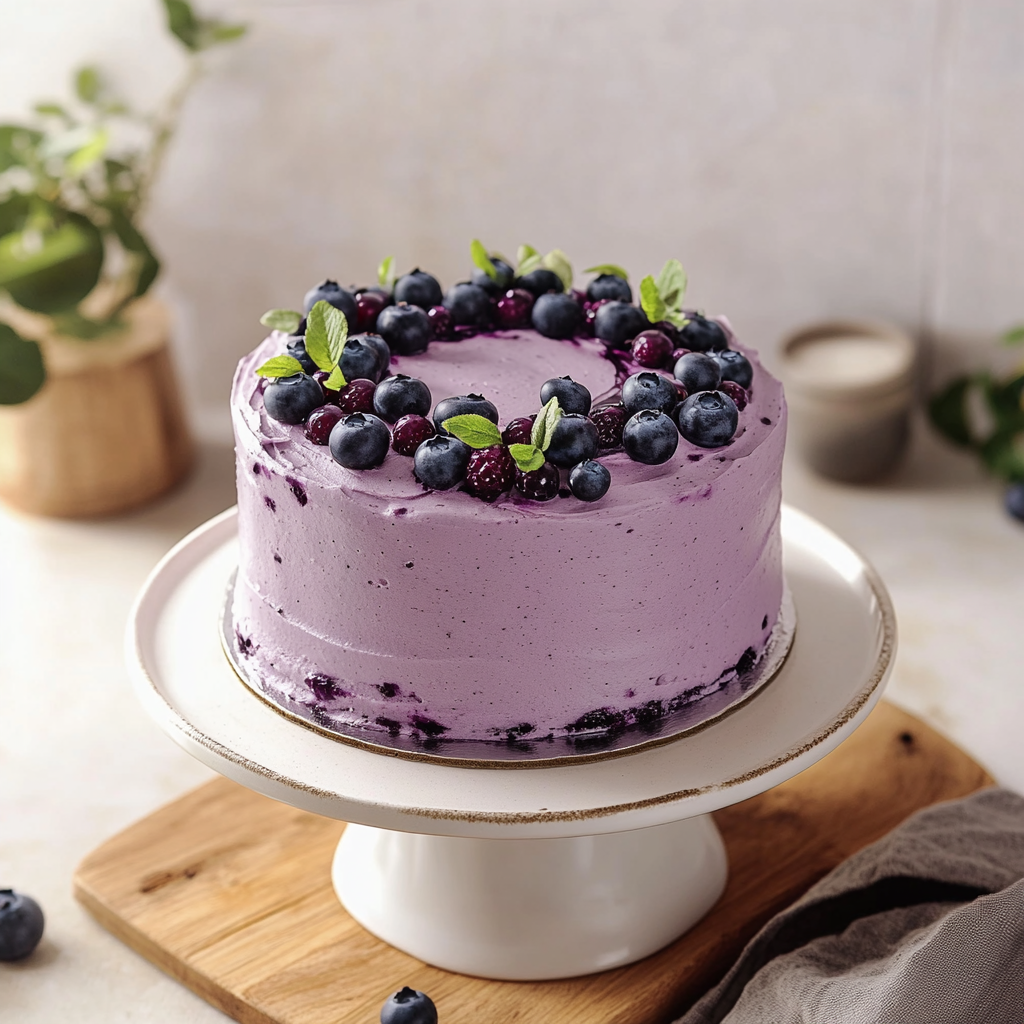 Blueberry Chiffon Cake