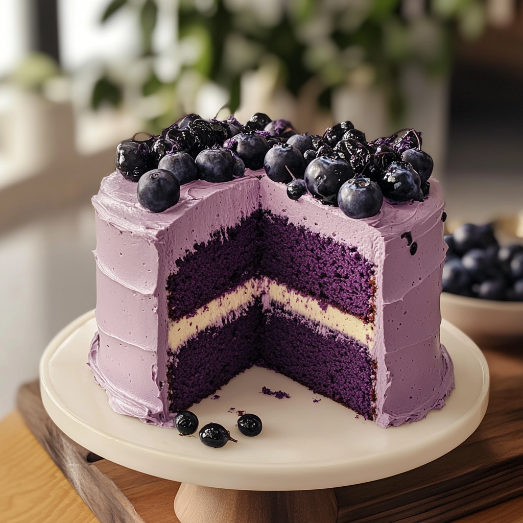 Blueberry Chiffon Cake