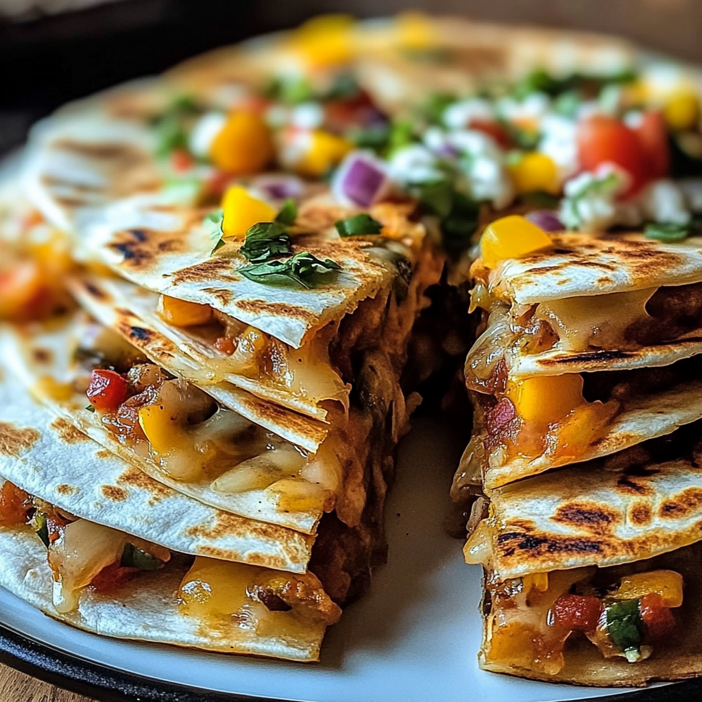 Chicken Quesadillas with Veggie Fajitas