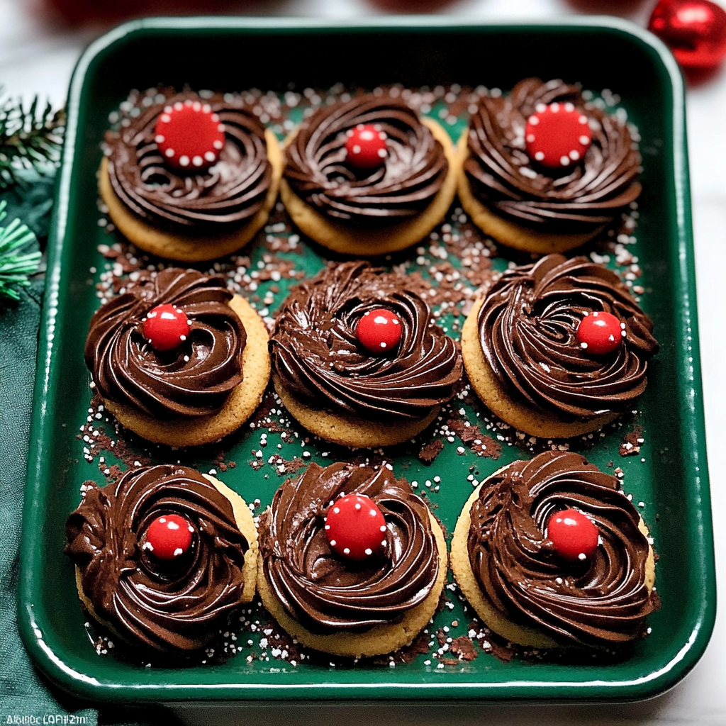 Christmas Piped Chocolate Butter Cookies