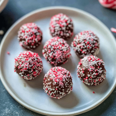 christmas Peppermint Truffles