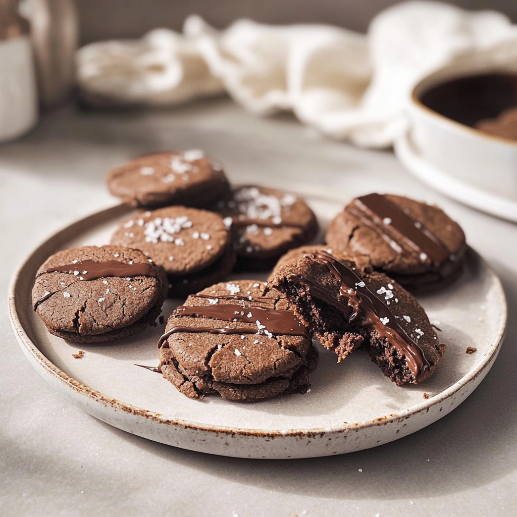 Salted Chocolate Sablé Cookies