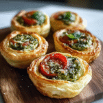 Caprese Pesto Puff Pastry Bites