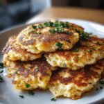 Cheesy Potato Pancakes with Chicken & Mozzarella