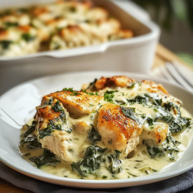 Creamy Chicken and Spinach Casserole