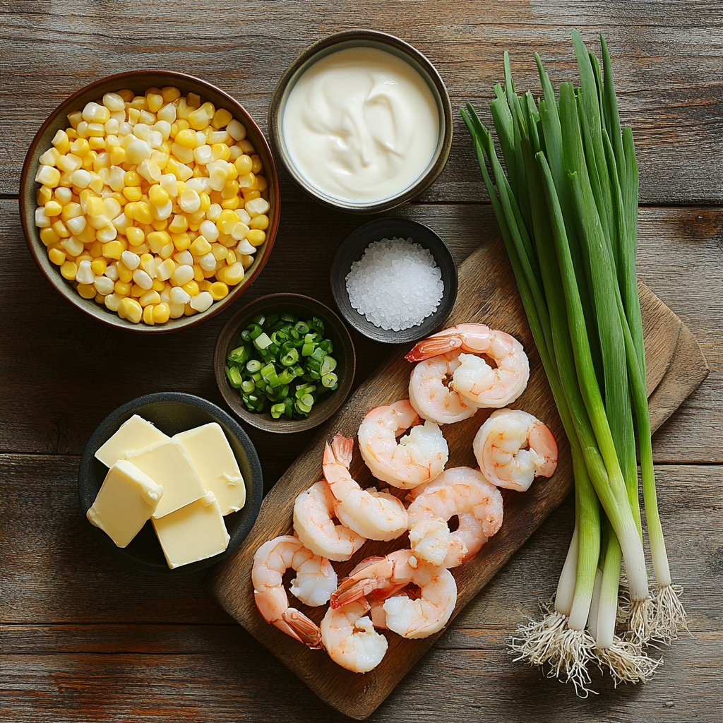 Creamy Shrimp and Grits ingredients