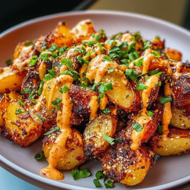 Crispy Gochujang Potato Salad