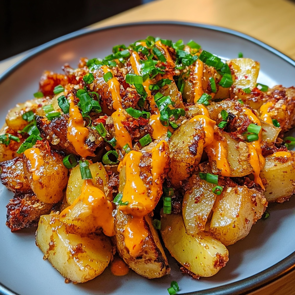 Crispy Gochujang Potato Salad