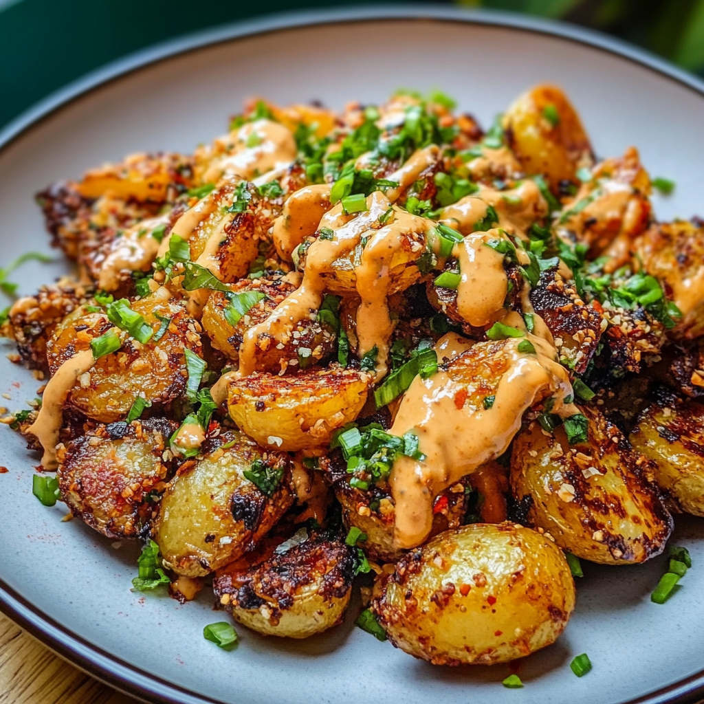 Crispy Gochujang Potato Salad