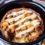 Crockpot Apple Pie Cinnamon Roll Casserole