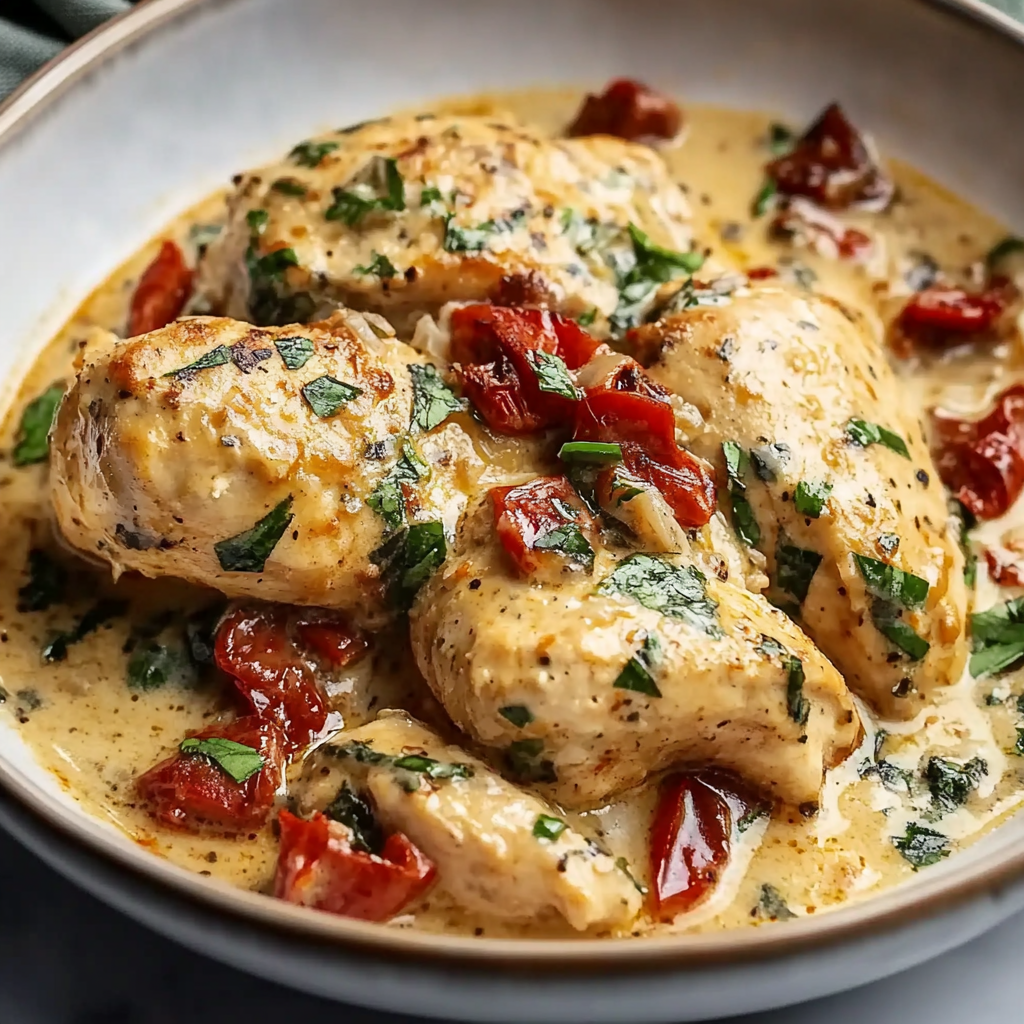 Crockpot Tuscan Chicken