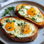 Egg Cheese Herb Toast