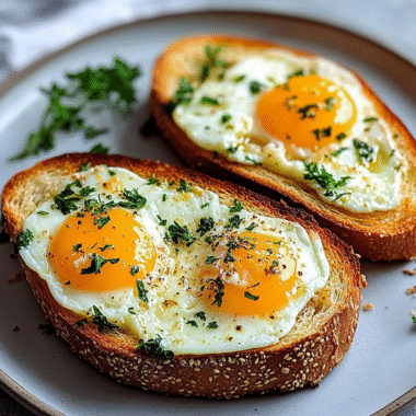 Egg Cheese Herb Toast