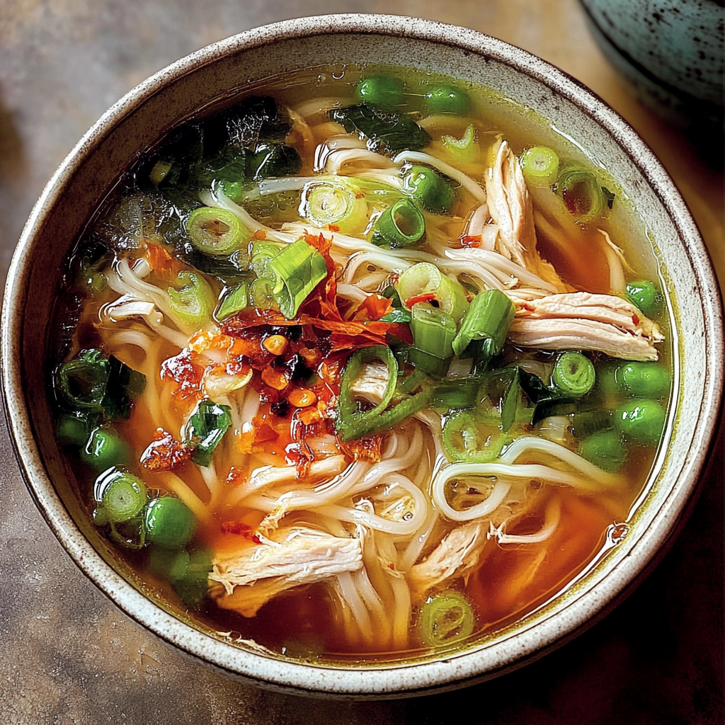 Ginger Garlic Chicken Noodle Soup