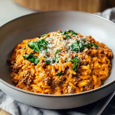 Ground Beef Orzo