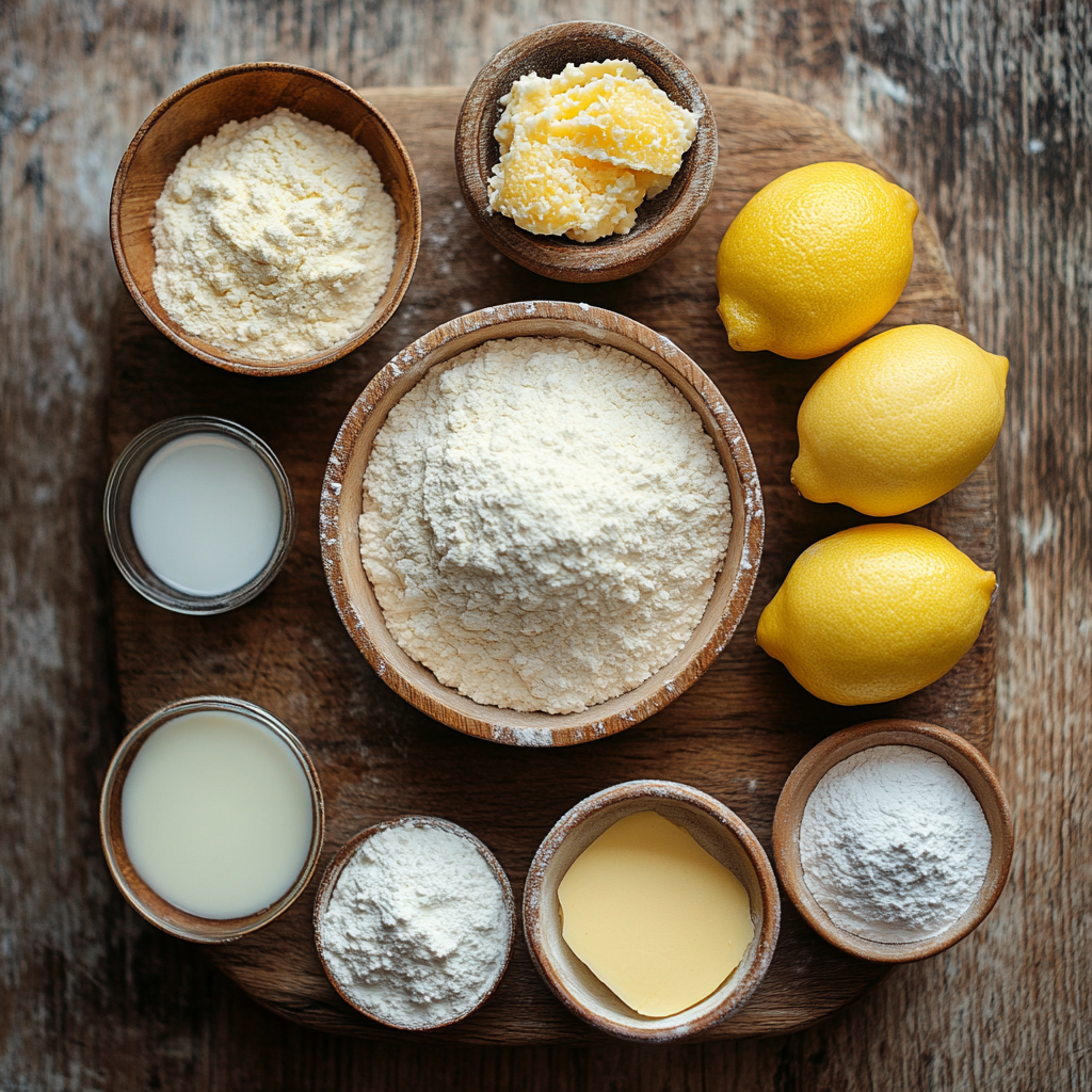 Lemon Cream Cheese Stuffed Pancake Rolls ingredients