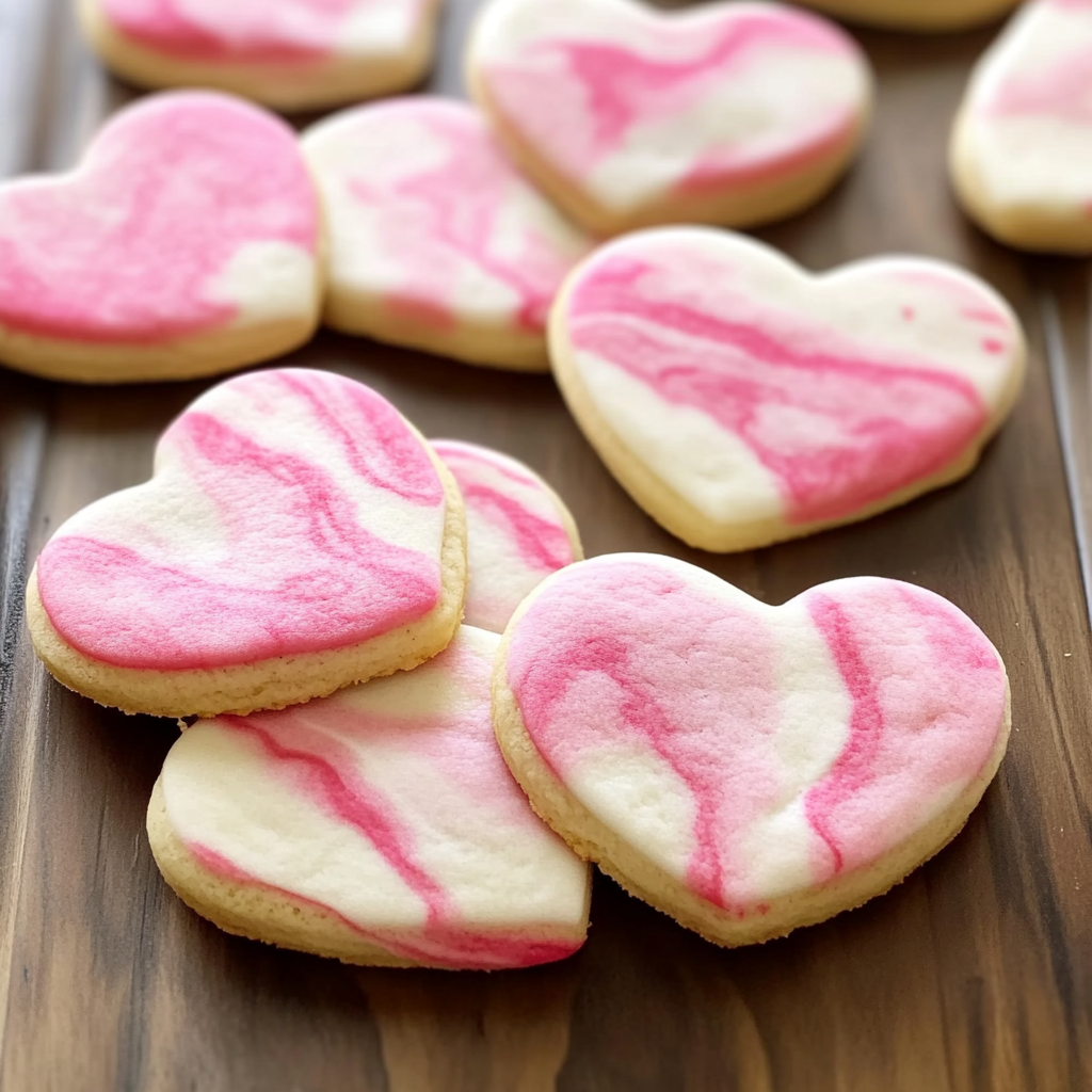 Marbled Pink Valentine’s Day Sugar Cookies