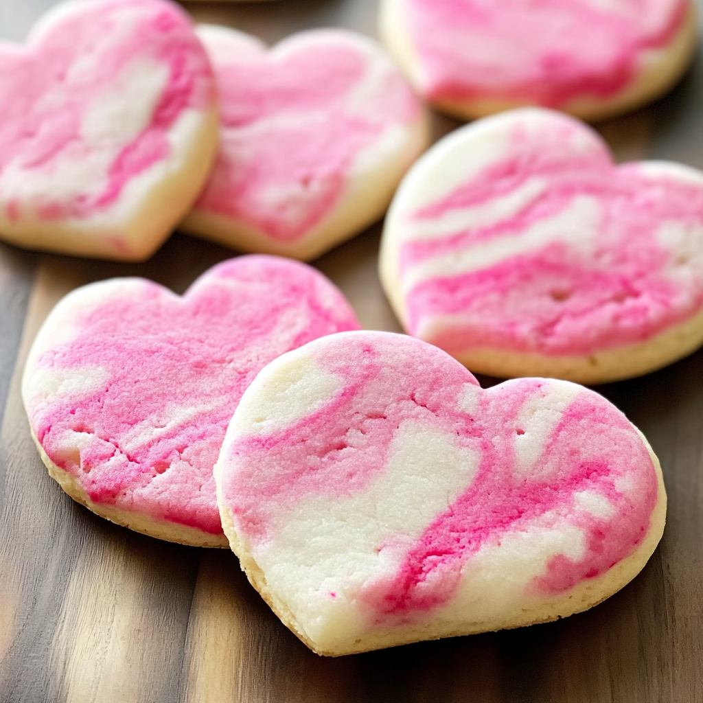 Marbled Pink Valentine’s Day Sugar Cookies