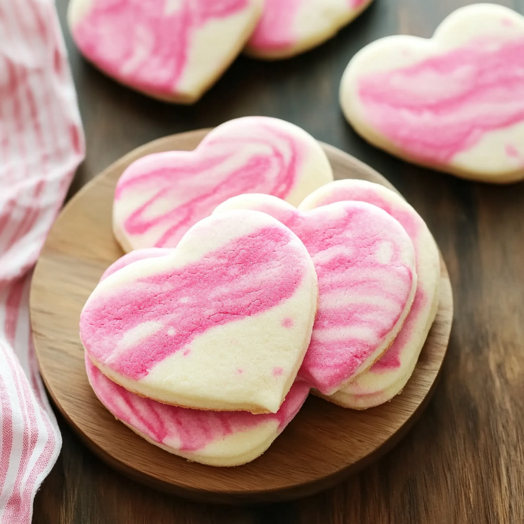 Marbled Pink Valentine’s Day Sugar Cookies