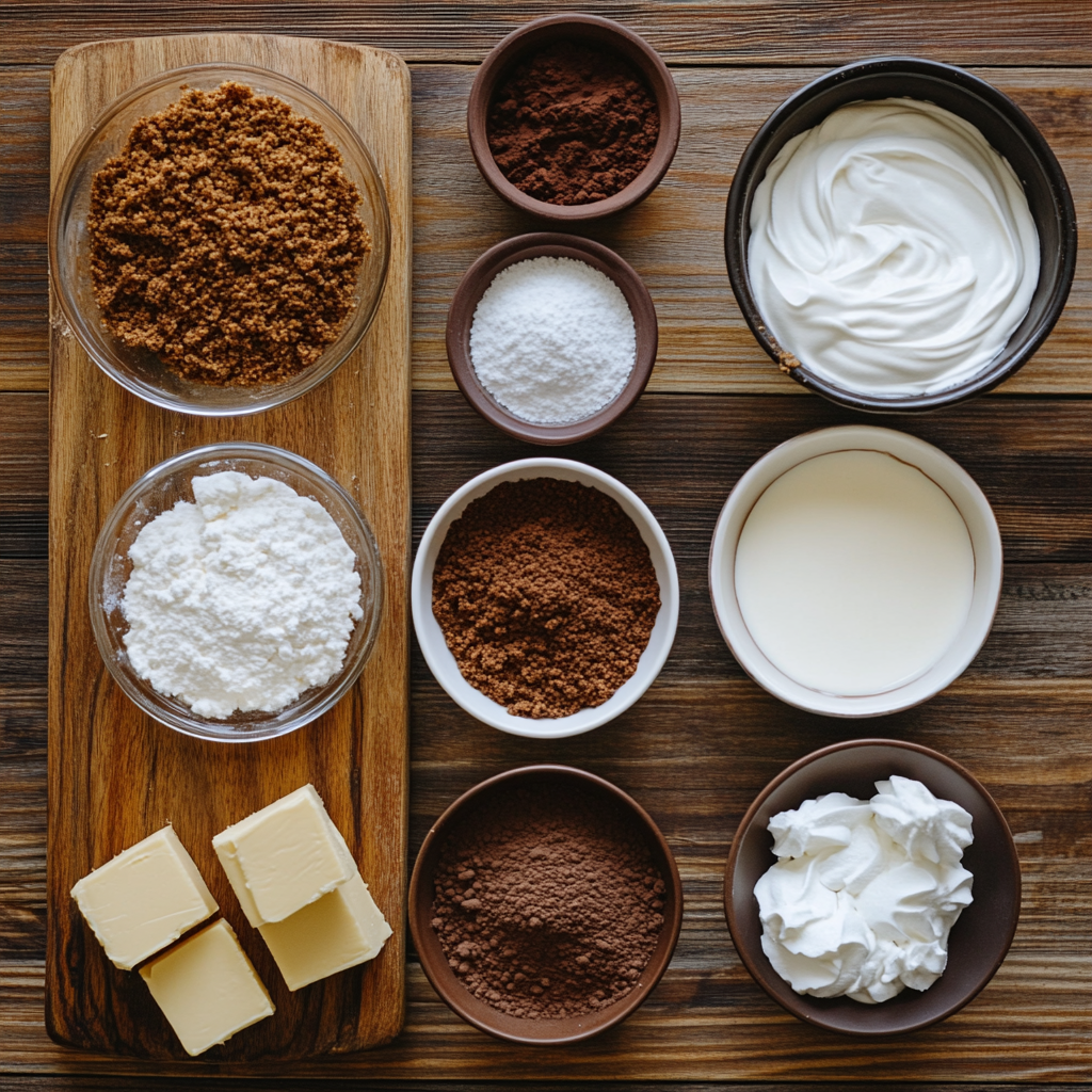 Mini Chocolate Cheesecake Cups ingredients