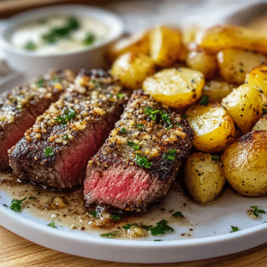 Parmesan Crusted Steak and Potato