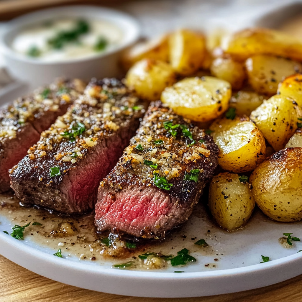 Parmesan Crusted Steak and Potato
