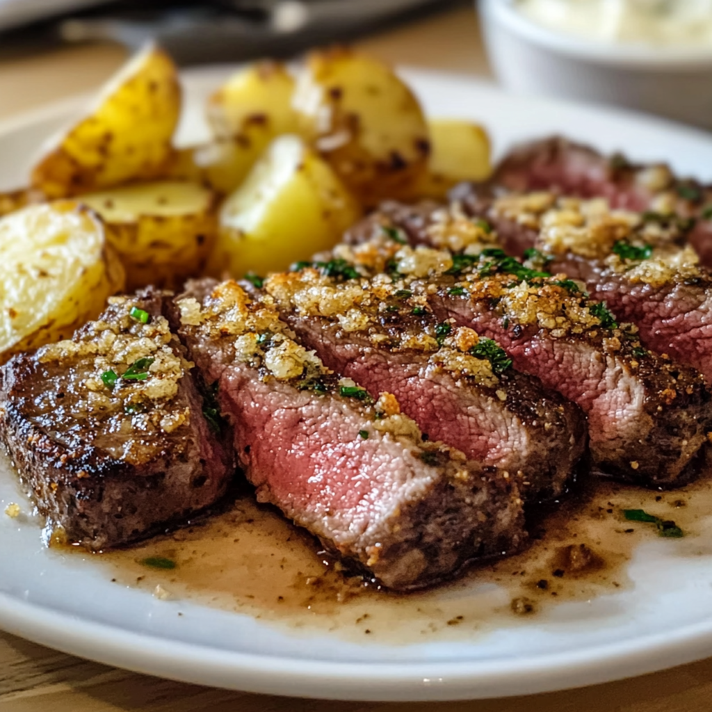 Parmesan Crusted Steak and Potato