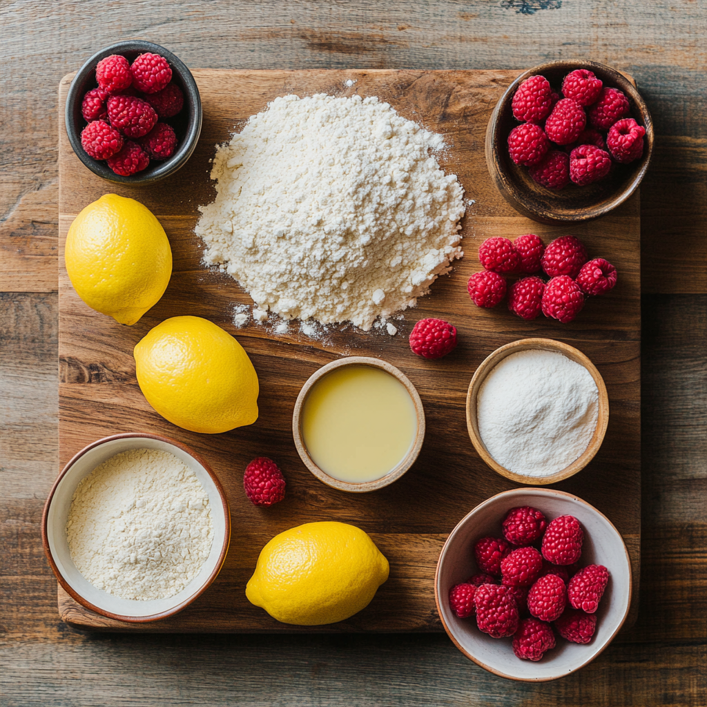 Raspberry Cinnamon Rolls with Lemon Glaze ingredients