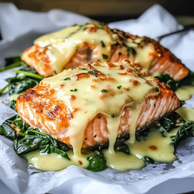 Salmon with Spinach and Mozzarella Bliss