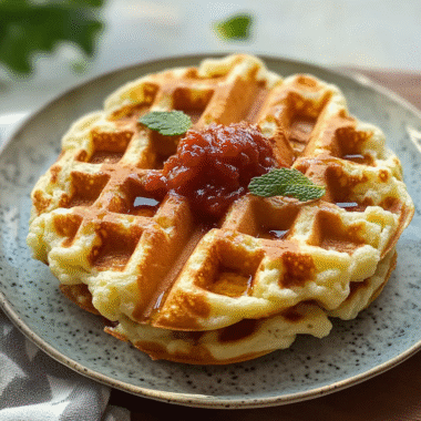 Simple Cottage Cheese Waffles