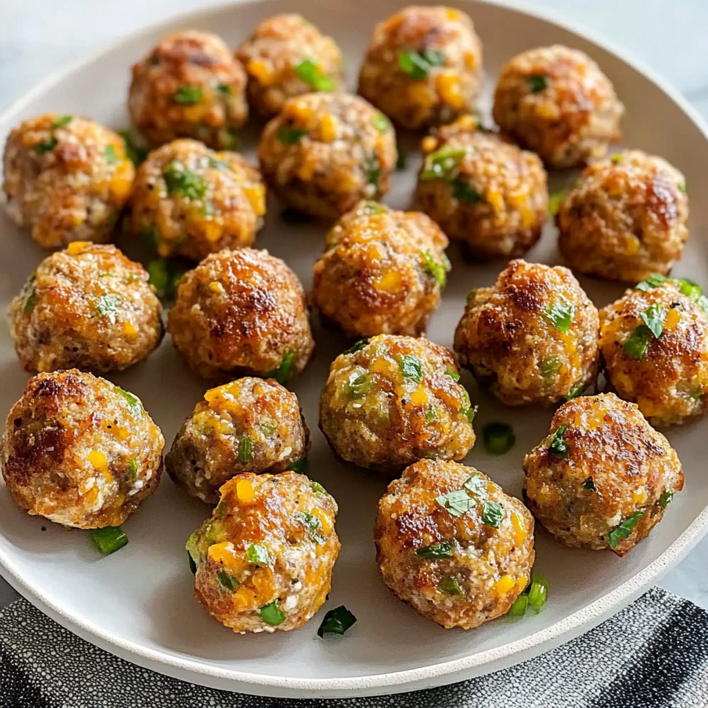 Spicy Jalapeño Popper Sausage Balls