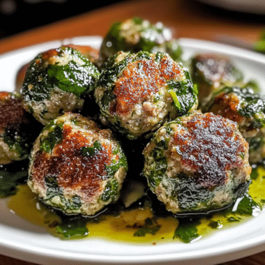 Spinach Garlic Meatballs