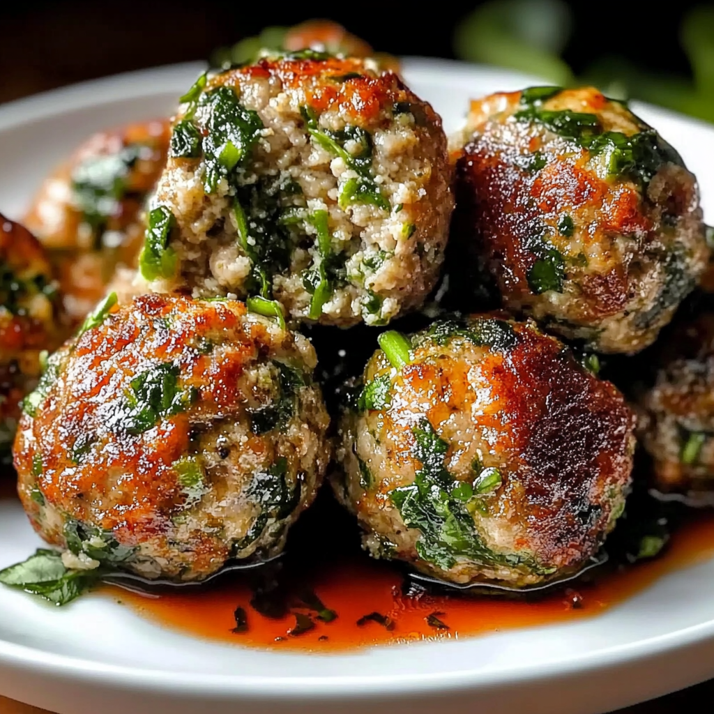 Spinach Garlic Meatballs