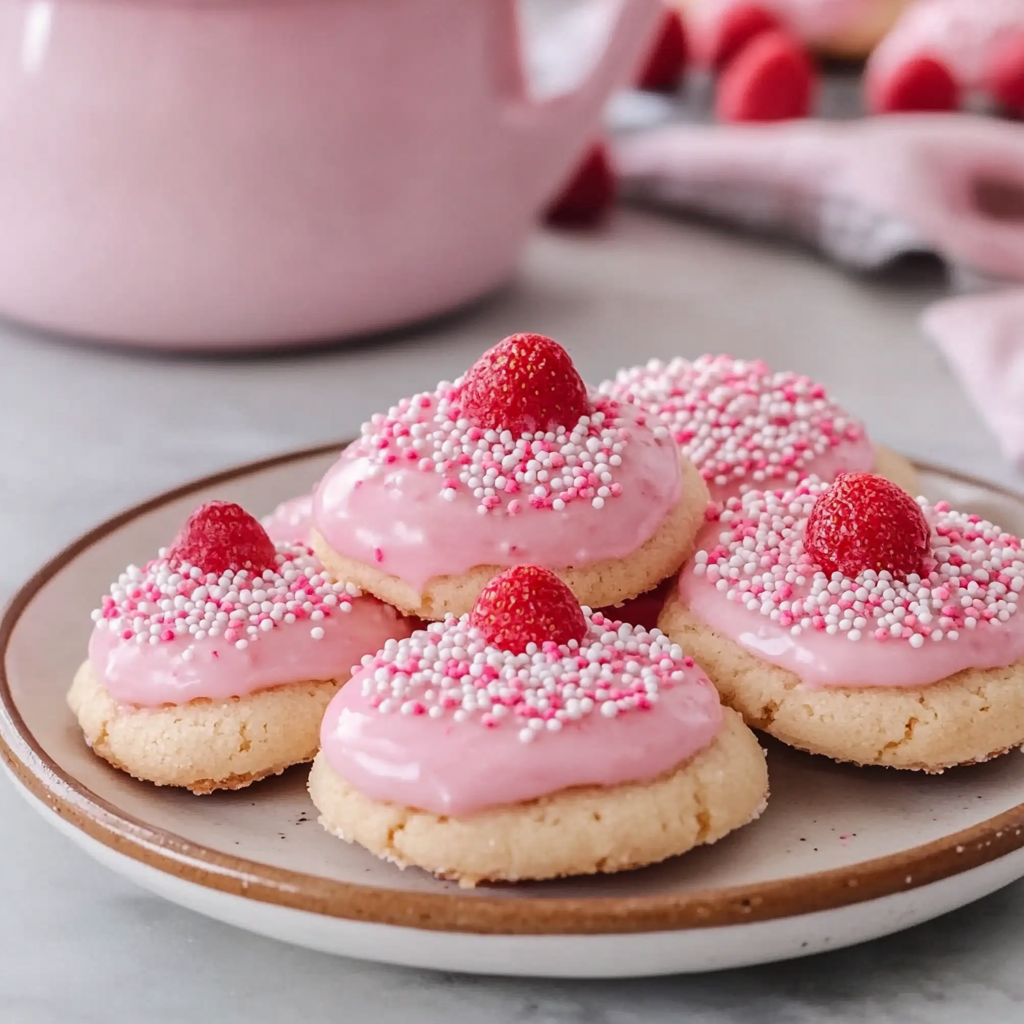 Strawberry Kiss Cookies
