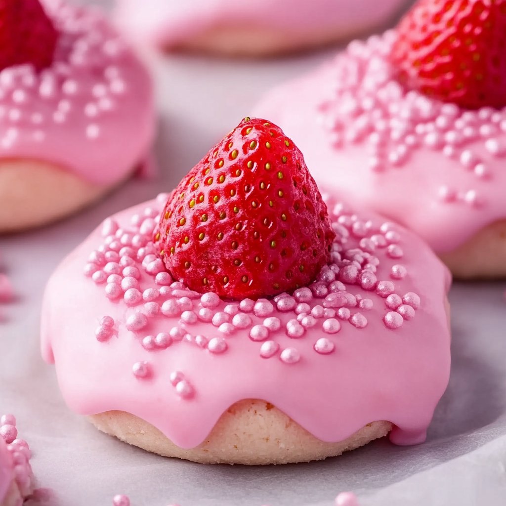Strawberry Kiss Cookies