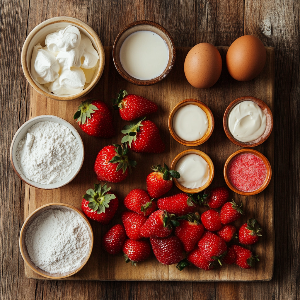 Strawberry Shortcake with Box Cake ingredients