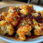 Sweet and Spicy Baked Cauliflower