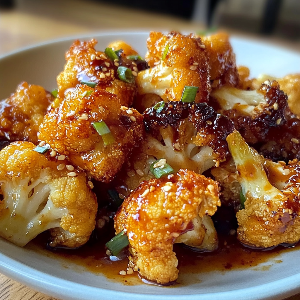 Sweet and Spicy Baked Cauliflower