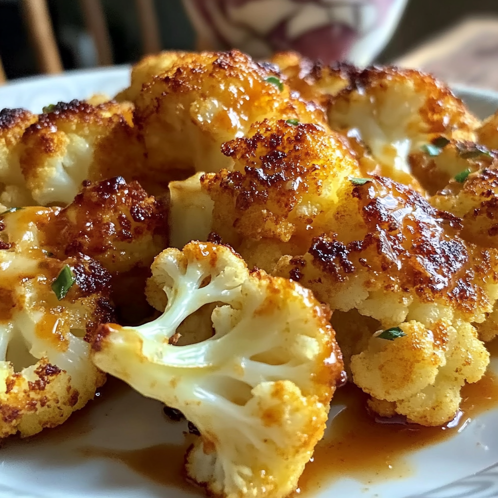 Sweet and Spicy Baked Cauliflower