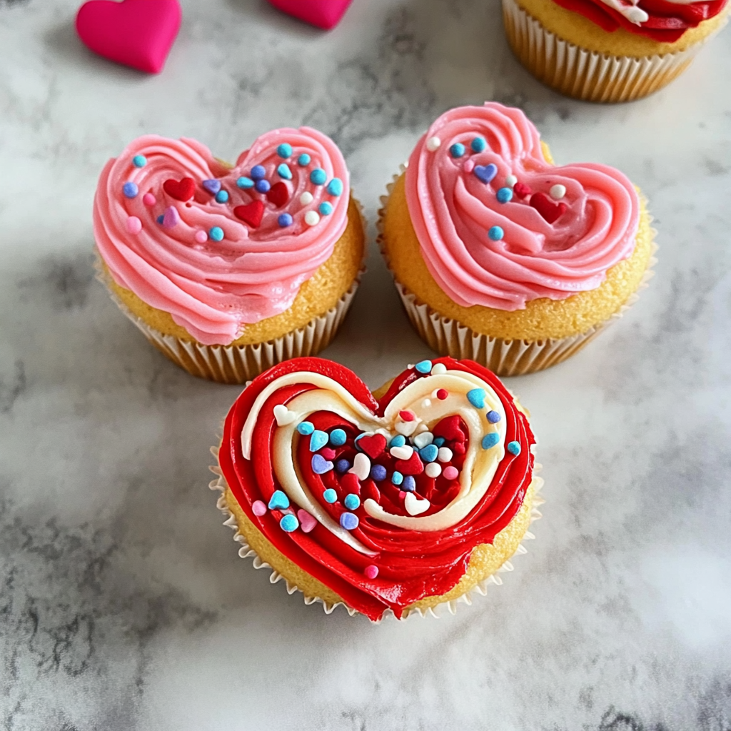 Valentine Heart Cupcakes
