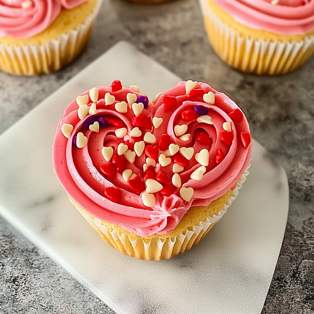 Valentine Heart Cupcakes