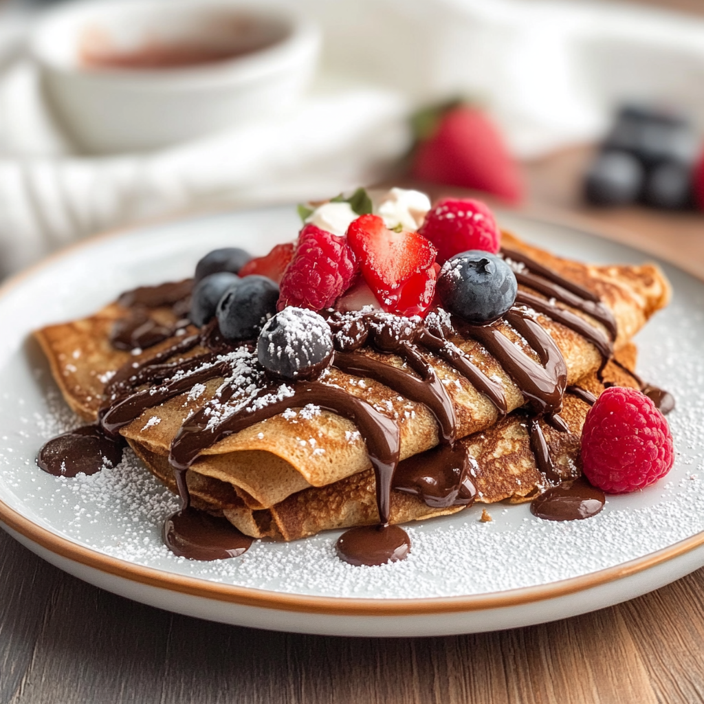 Valentine’s Chocolate Crepes
