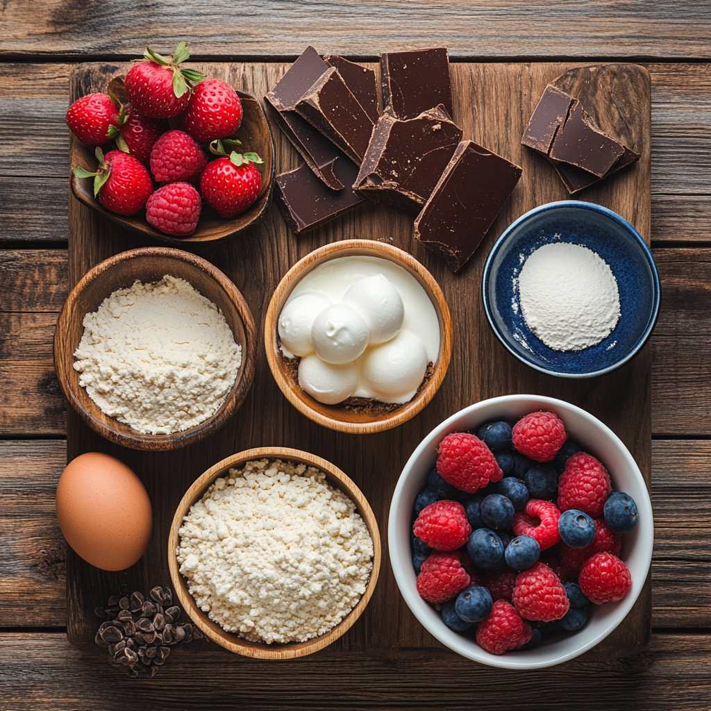 Valentine’s Chocolate Crepes ingredients
